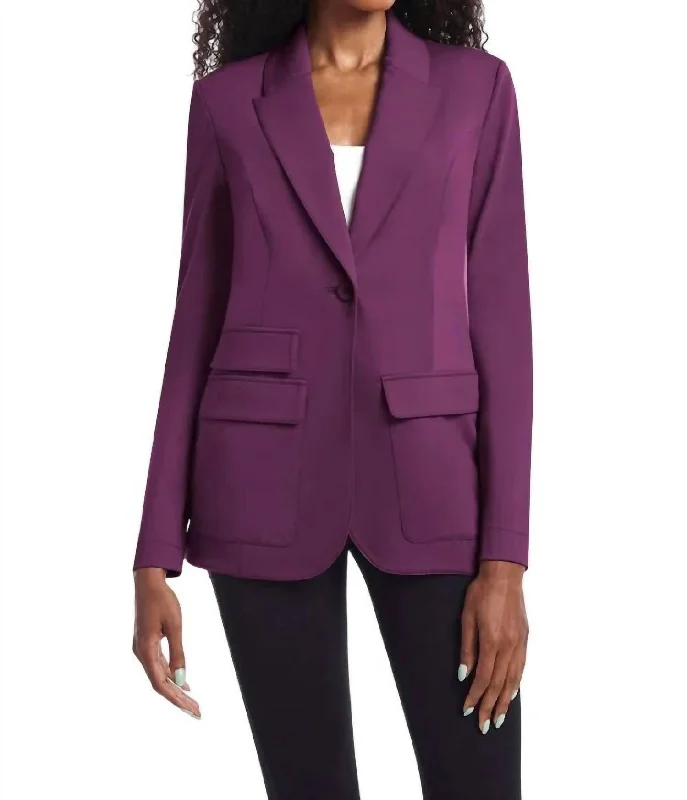 Seasonal Trends Hailey I Blazer In Plum