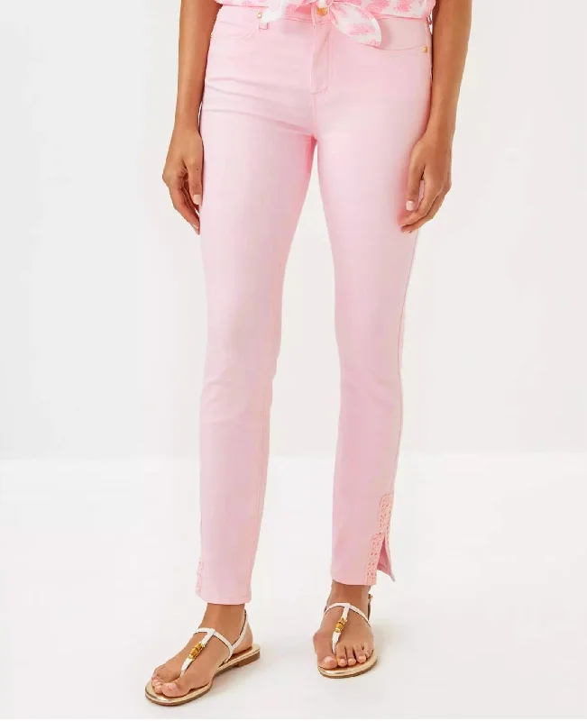 Seasonal Clearance 29" South Ocean High Rise Skinny Jean In Pink Muse