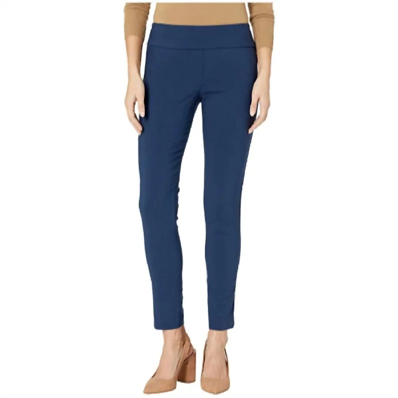 Runway Inspired Wear Women's Control Stretch Pull-On Ankle Pant In Navy