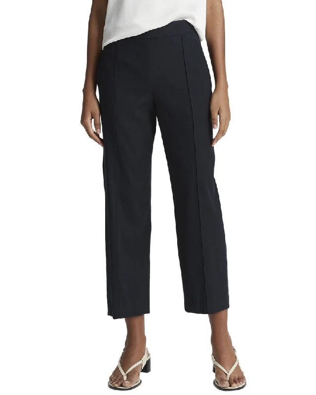 Cool Prices Vince Mid Rise Tapered Pull-On Linen-Blend Pant