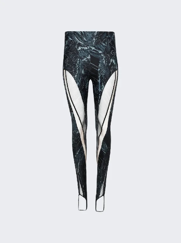 Women's Fashion Hotspots Printed Spiral Leggings