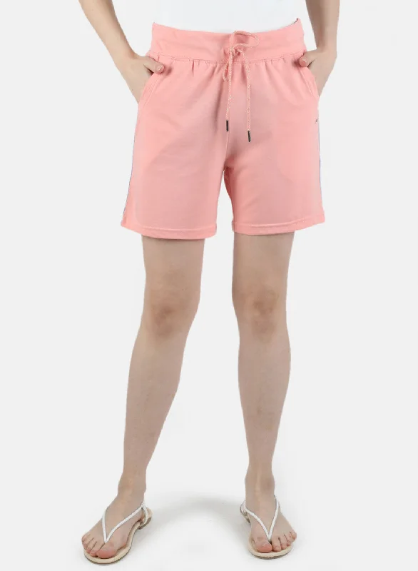 Crazy Price Slashing Women Peach Plain Short