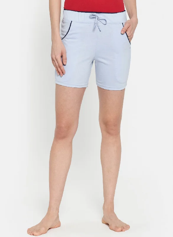 Top Brand Discounts Womens Blue Plain Shorts