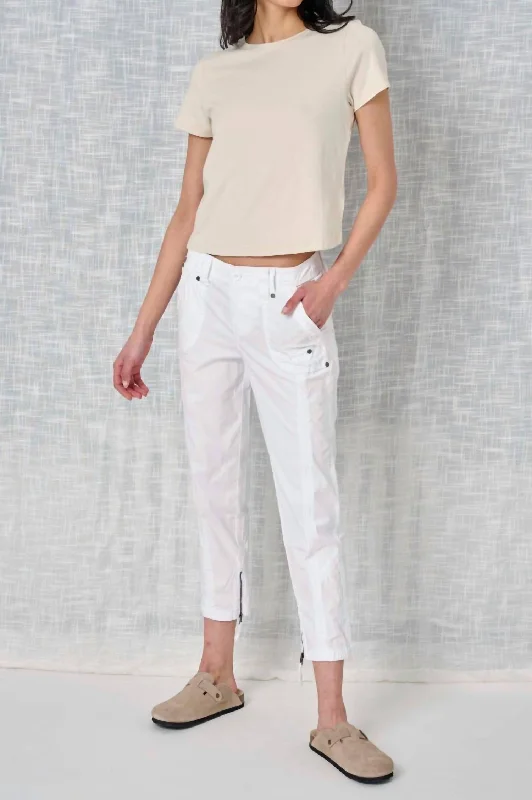 Athleisure Wear Promotion Johnny Solid Poplin Jogger In White