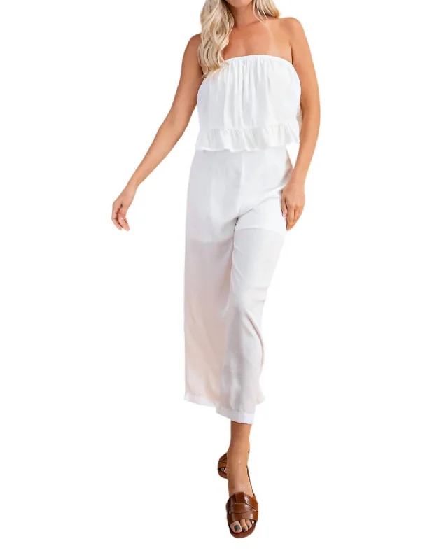 Fashionista Favorites Halo Jumpsuit In White