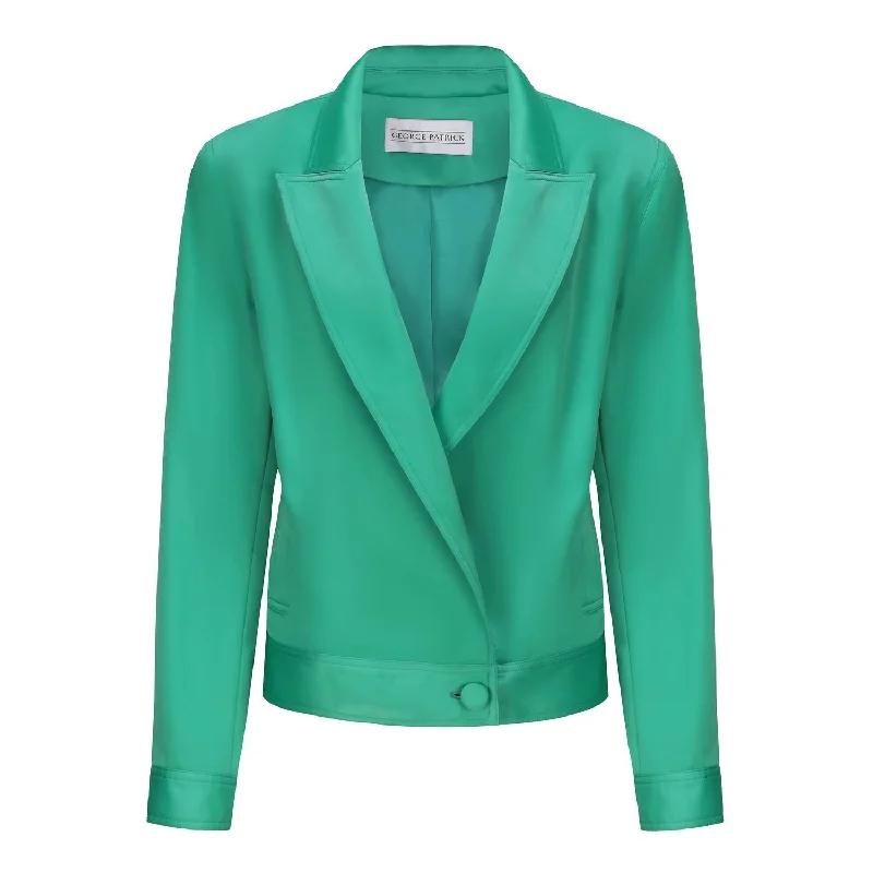 Absurdly Cheap Sale Women's Sabrina Oversized Biker Blazer In Green