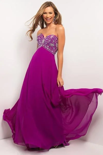 Relaxed Fashion Blush by Alexia Designs - 9587SC Sweetheart Chiffon Evening Gown