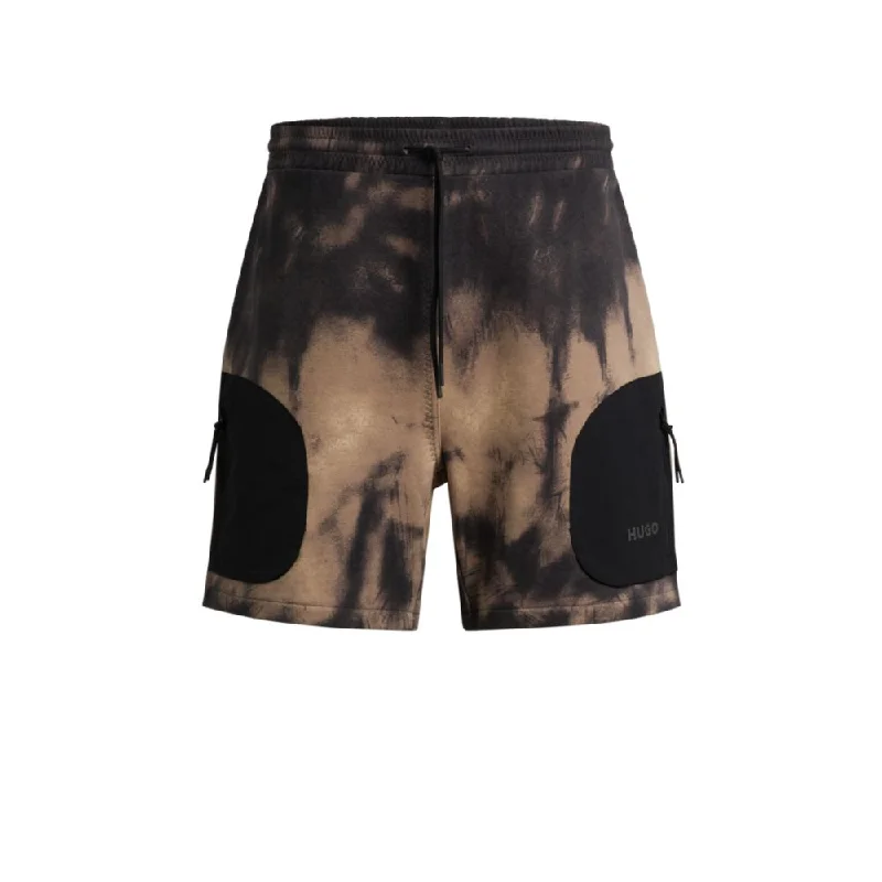 Premium Style Cotton-terry relaxed-fit shorts with logo print