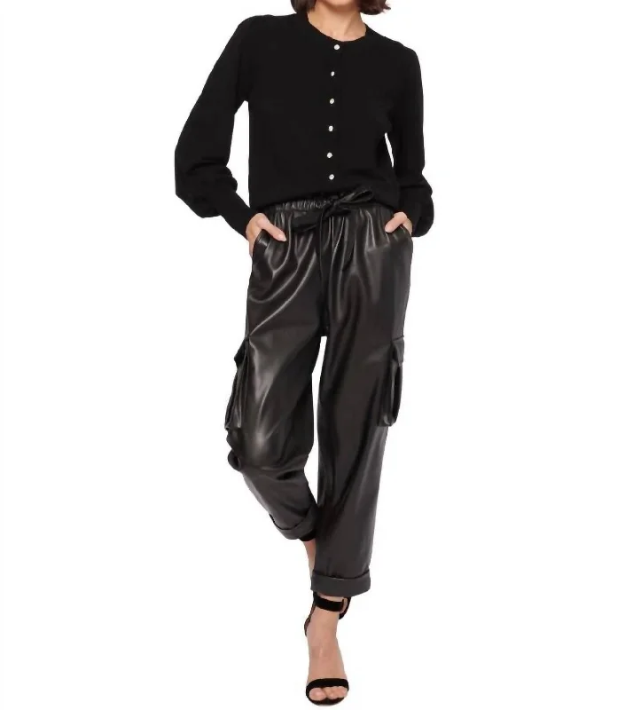 Budget Friendly Addy Vegan Leather Pant In Black