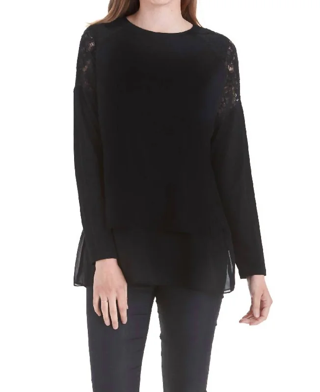 Find Your Unique Flair Evangeline Layer Sweater In Black