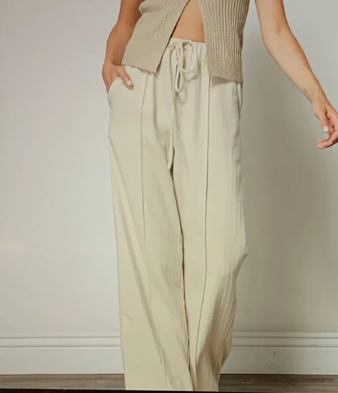 Beat The Heat In Tropical Styles Jodie Pull On Pants In Natural