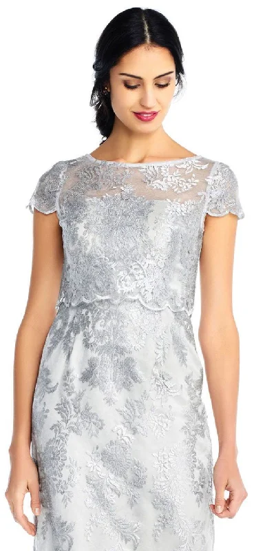 Athleisure Wear Promotion Adrianna Papell - Embroidered Popover Bodice Lace Gown AP1E201453SC