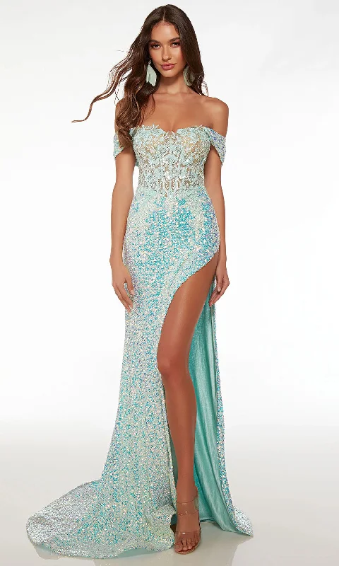 The Latest Trends Alyce Paris 61557 - Off-Shoulder Sweetheart Prom Gown