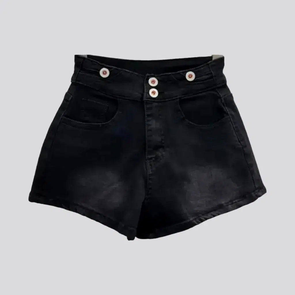 Evening Elegance High-waist women's denim shorts