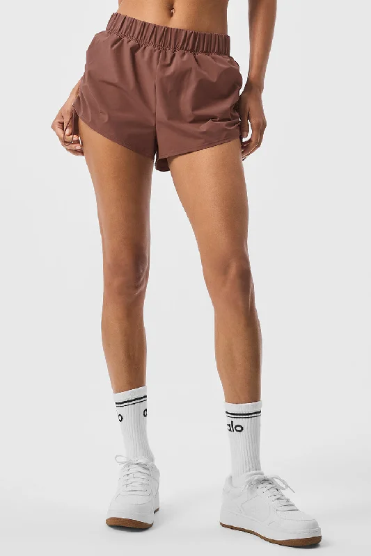 Runway Inspired Wear Cinch It Up Short - Chestnut