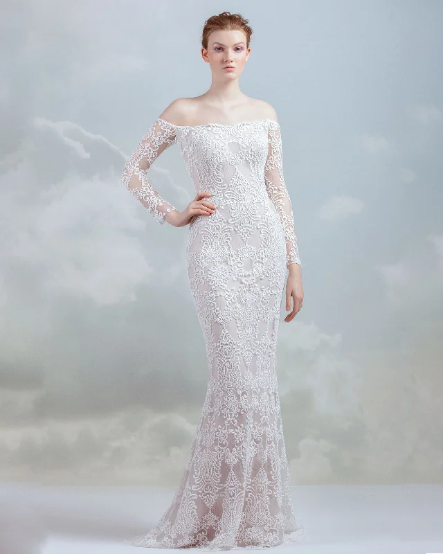 Casual Chic Lace Fitted Gown