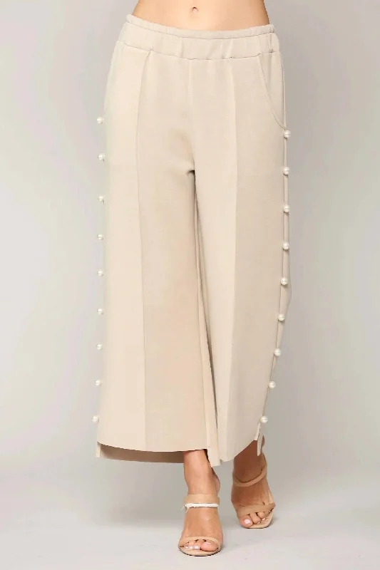 Special Offers Farrah Pearl Pants In Taupe