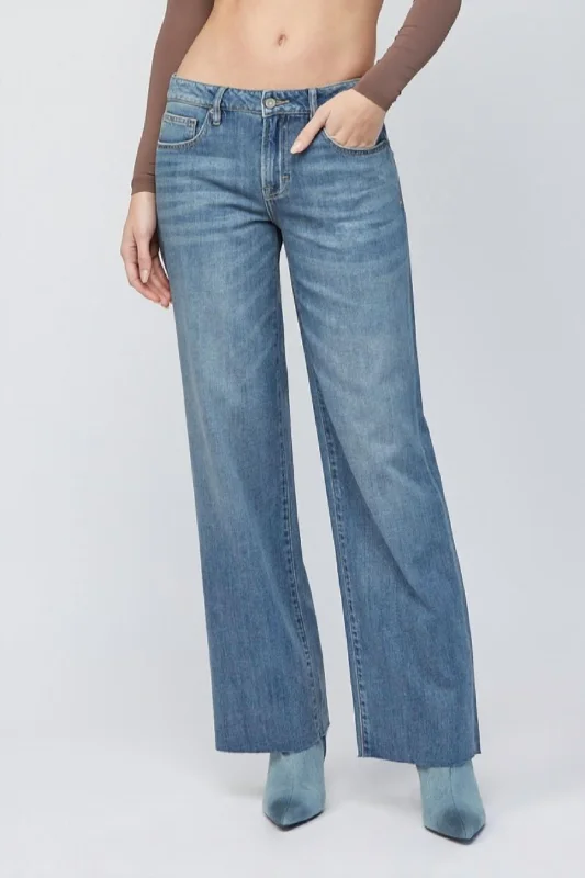 Must Haves Logan Mid Rise Dad Jeans In Blue