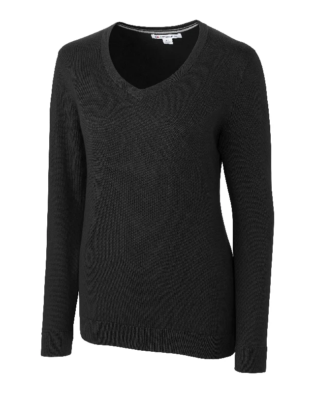 Snag Fabulous Fashion Bargains Cutter & Buck Lakemont Tri-Blend Womens V-Neck Pullover Sweater