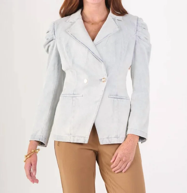 Trendy Threads Bradshaw Blazer In Denim