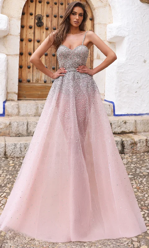 Latest Fashion Chic and Holland AR330281 - Sleeveless Embellished Prom Gown