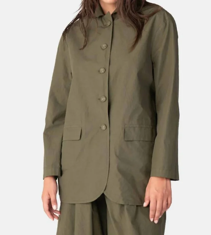 Budget Friendly Fashion Cotton Blazer In Olive