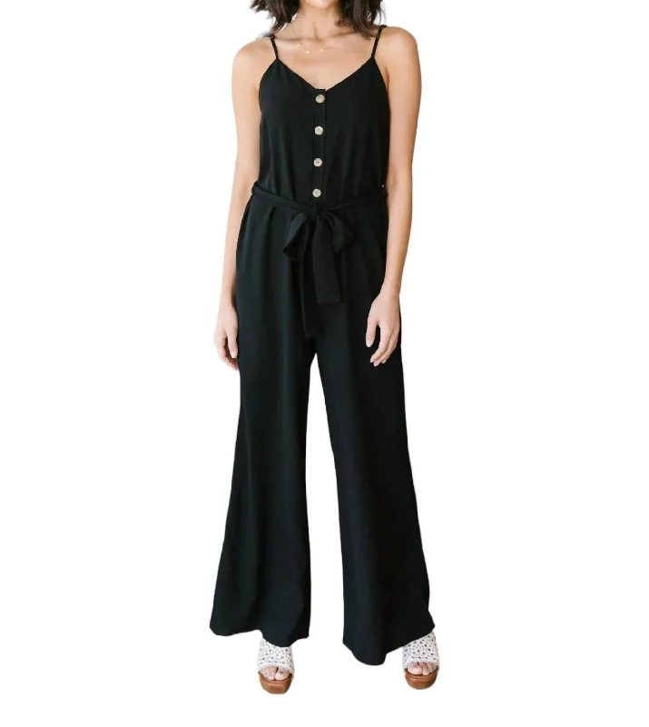 Free Spirited Fashion Dressed For The Night Jumpsuit In Black