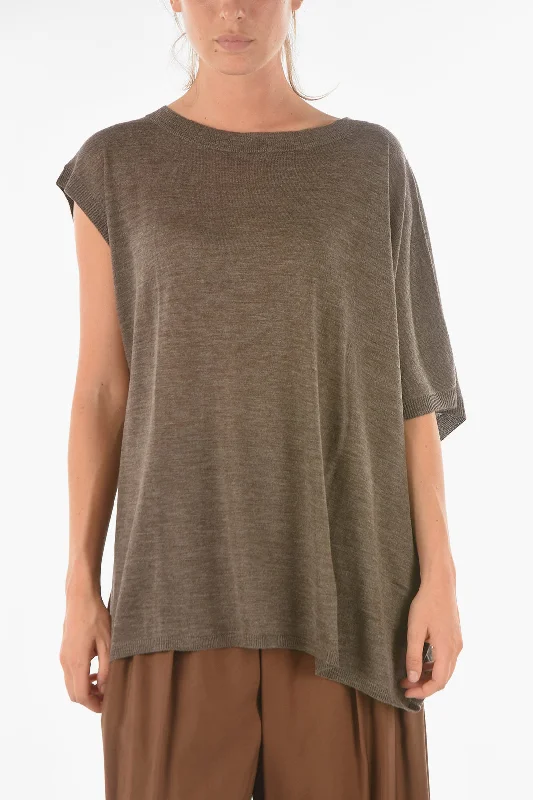 Chic Style Ixos Asymmetical CURLIN Short-sleeve Sweater