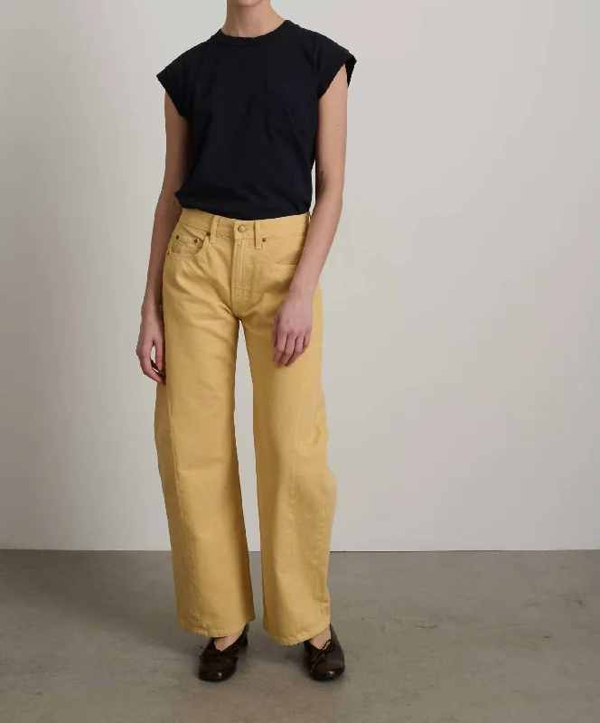 End Of Season Sale Relaxed Long Lasso In Yellow Overdye