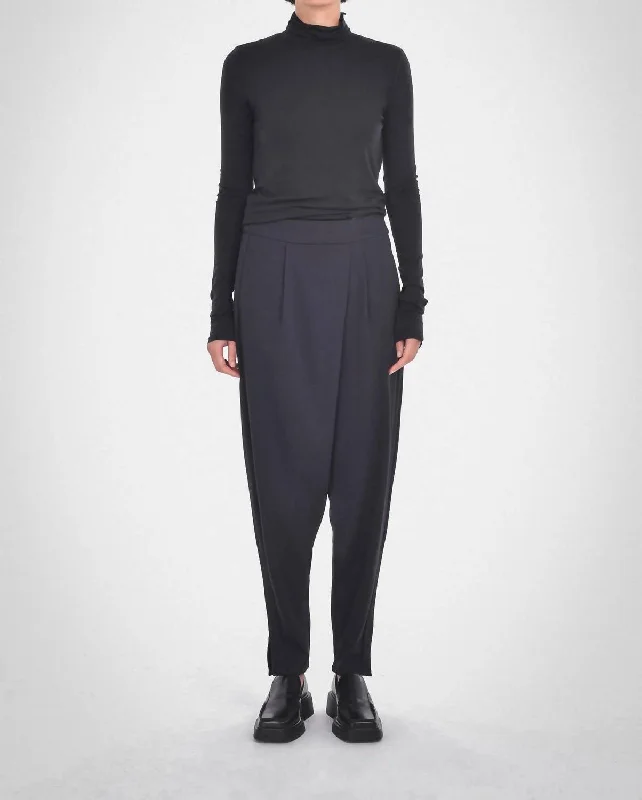 Seasonal Fashion Galvan Asymmetrical Pants In Black