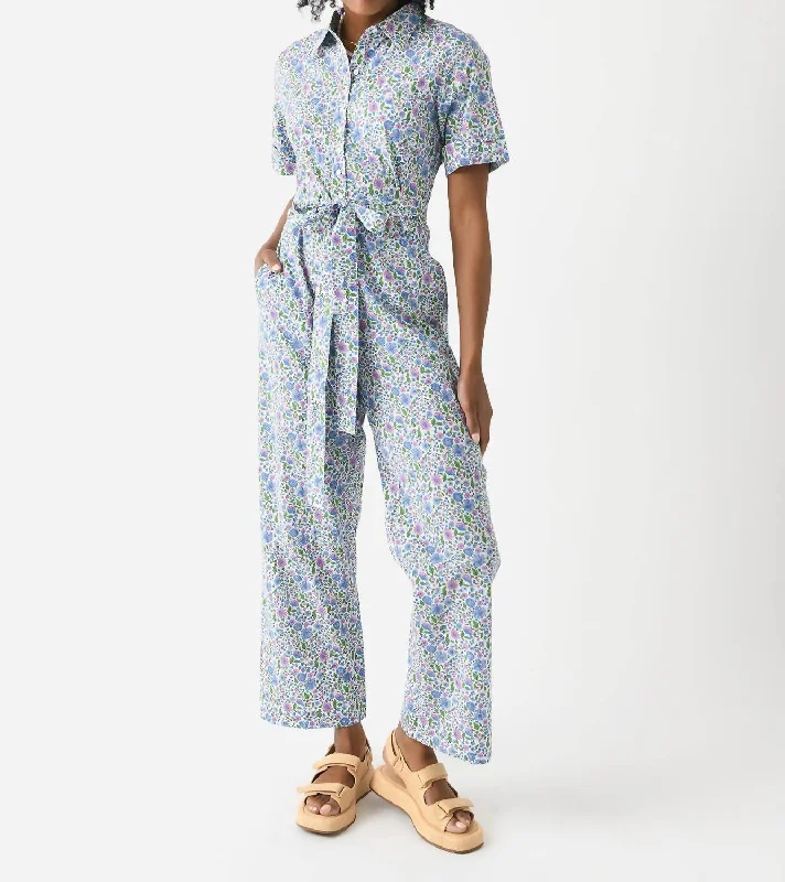 Casual Wear Flo Jumpsuit In Sky Meadow