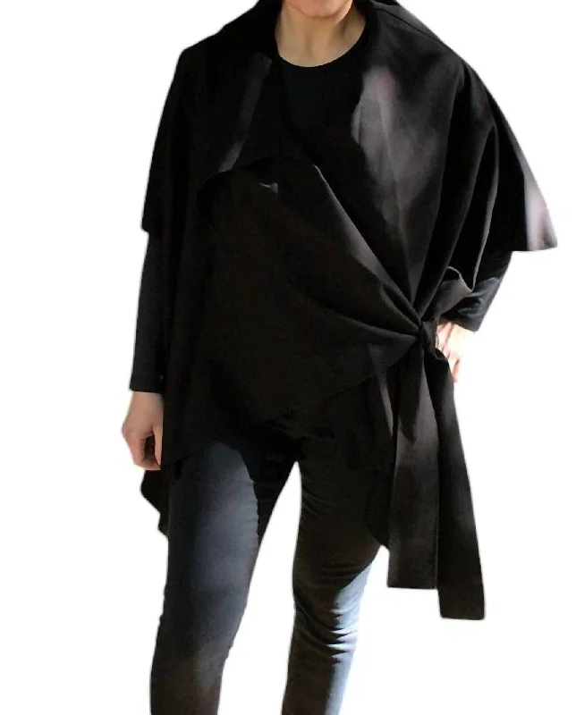 Great Prices On Feminine Styles Asymmetric Coat In Black