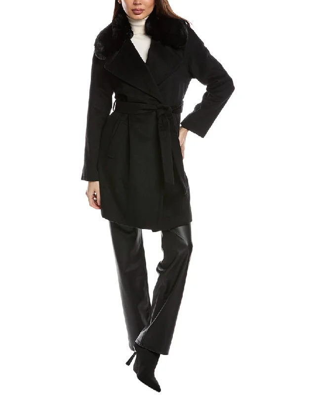 Exclusive Sale Via Spiga Wool-Blend Wrap Coat