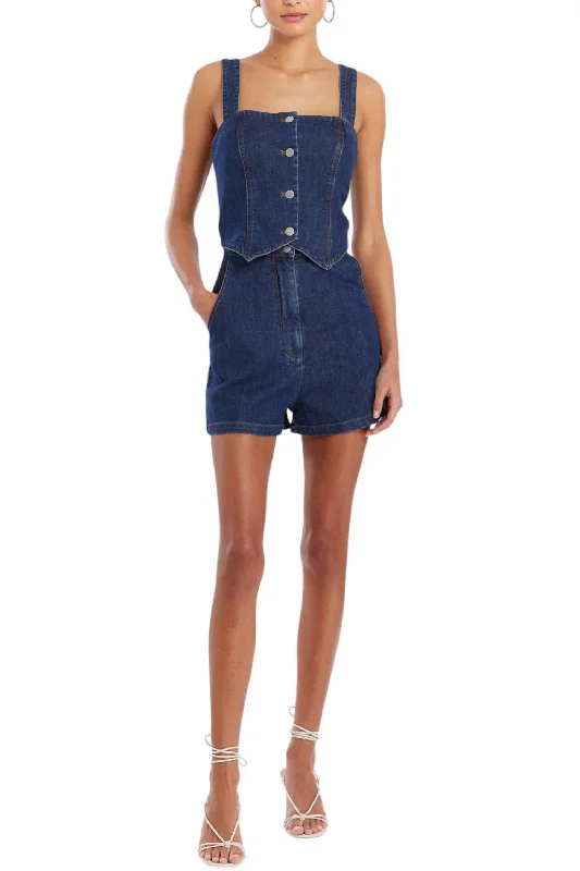 Hot Styles Royston Romper In Heritage Wash