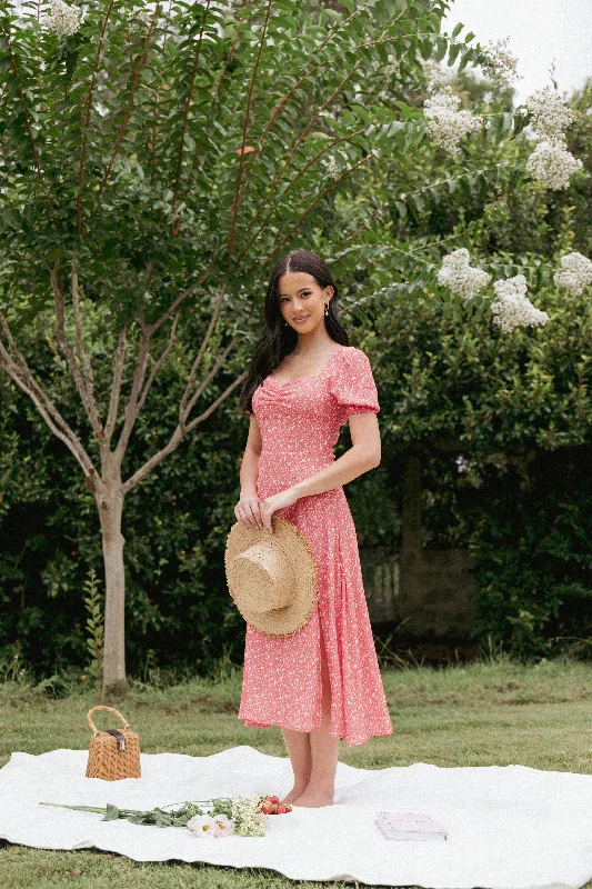 Flash Sale Starts Franklin Dress - Red Floral