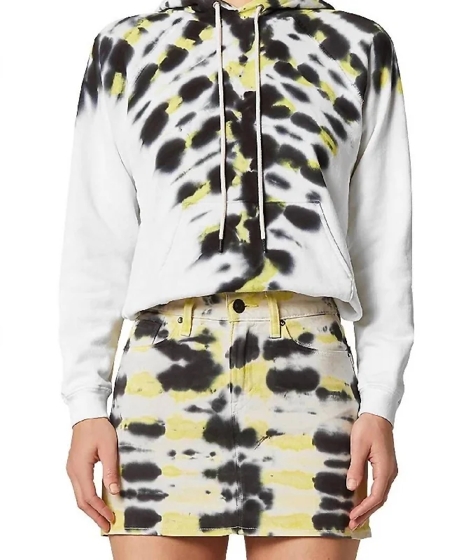 Limited Stock, Big Discounts Tie-Dye Cotton Sweatshirt In White,black,yellow