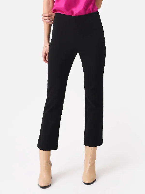 End Of Season Sale Crop Flare Trouser In Black