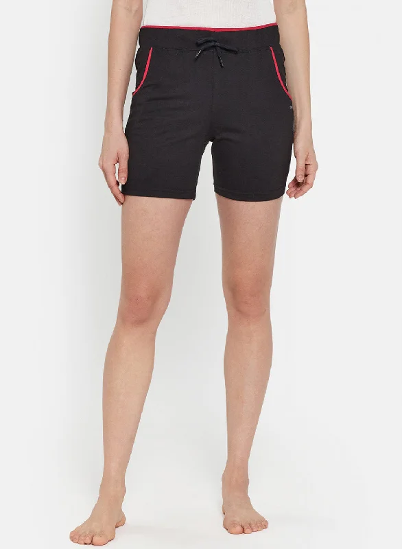 Shop Sale Items Womens Black Plain Shorts