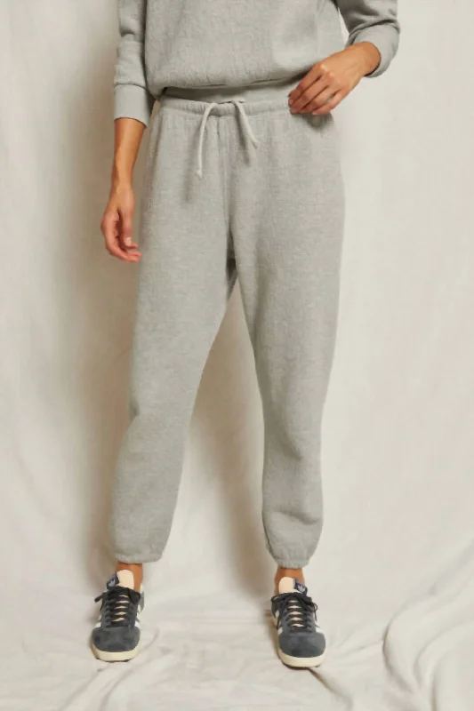 Season Transition Versatile Wear Clearance Jones Quilted Sweatpants In Heather Grey