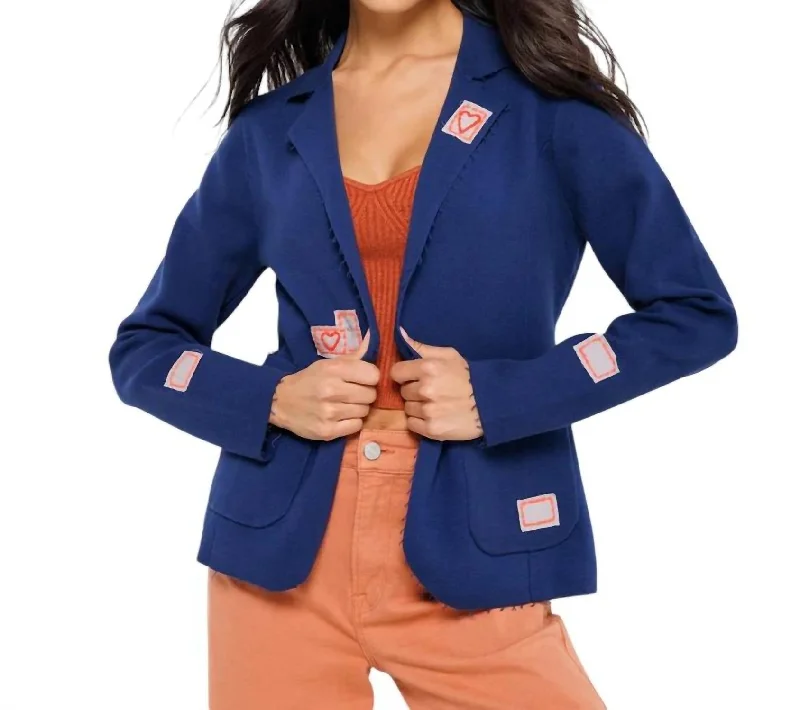 Crazy Price Slashing Summer Blazin’ In Blazer In Indigo