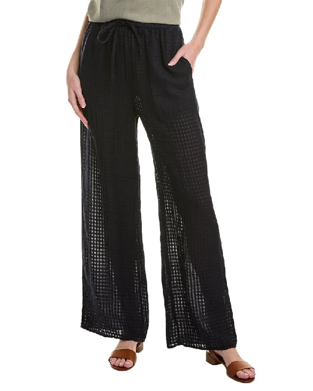 Holiday Glam Bella Dahl Wide Leg Pocket Beach Linen-Blend Pant