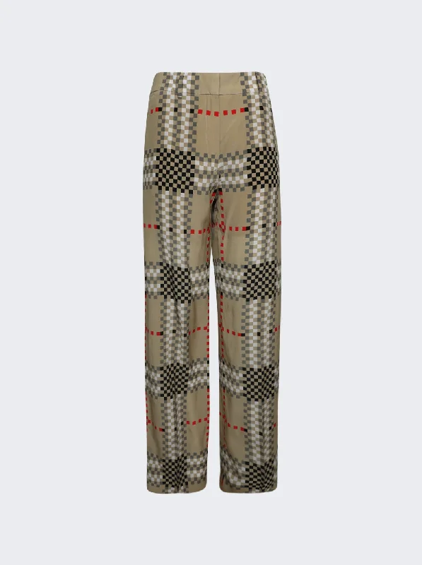 Trend Forward Threads For Her Vintage Check Trousers