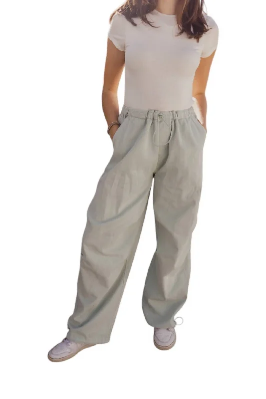 Special Offer For You Cecilia Denim Cargo Pants In Mint Green