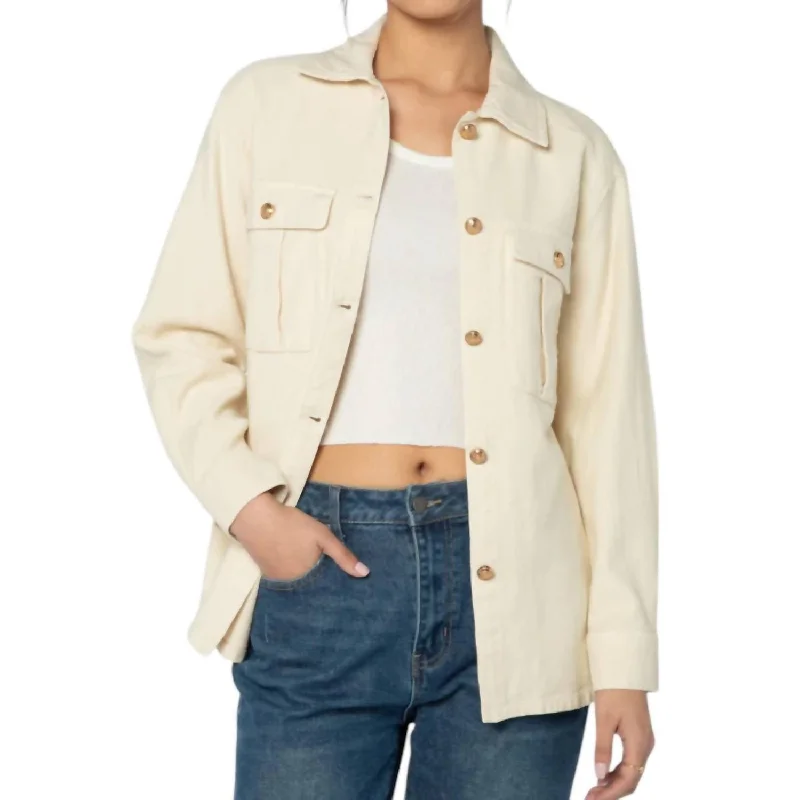 Chic And Comfortable Siri Jacket In Natural