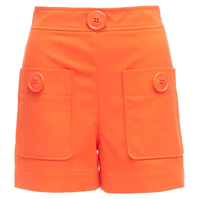 Elegant Contour Moschino Oversized Buttons High Waist Wide Leg Shorts