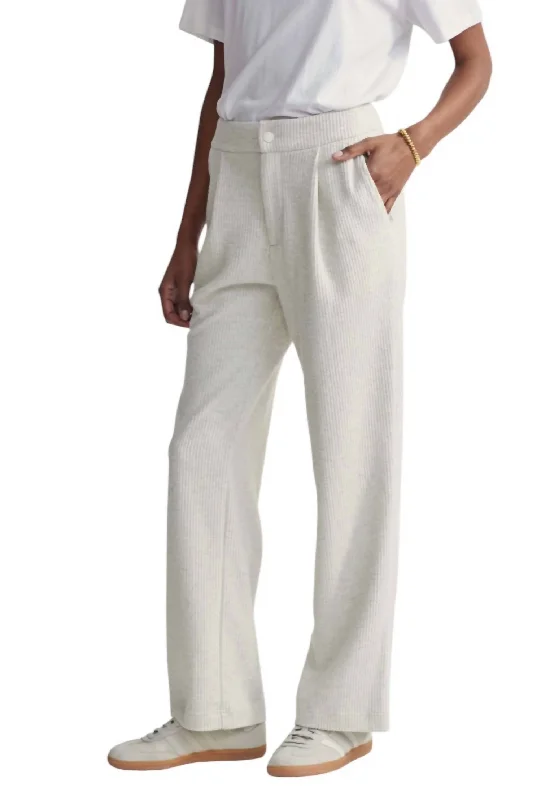 Bold Fashion Aberdeen Straight Leg Pants - 29" In Egret