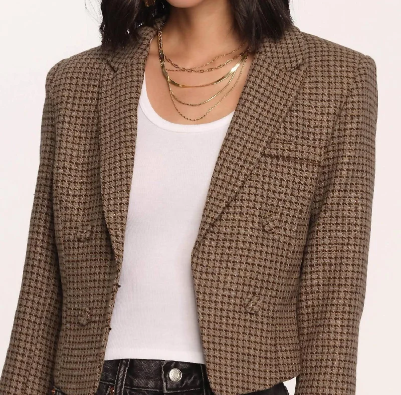 Embrace New Fashion Lupin Blazer In Walnut