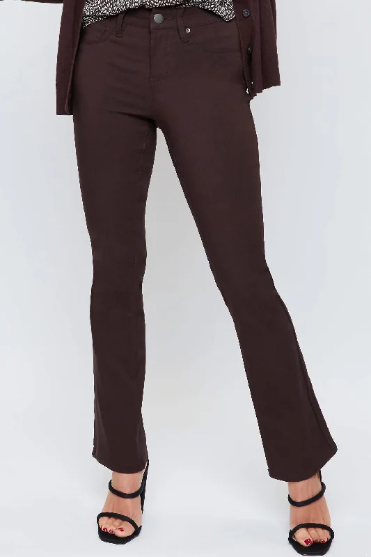 Break Fashion Norms Missy Hyperstretch Bootcut Pants In Clove