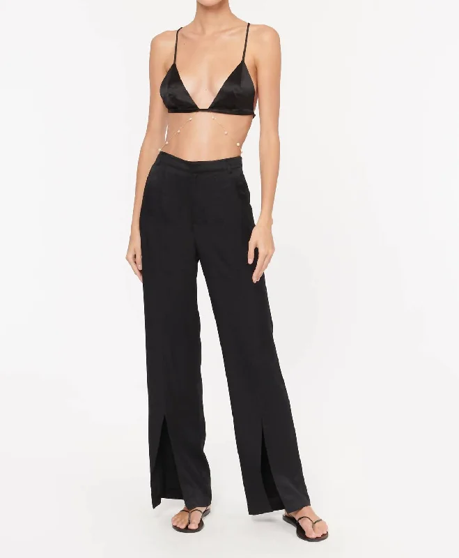 Sustainable Fashion Extravaganza Amelie Twill Pant In Black