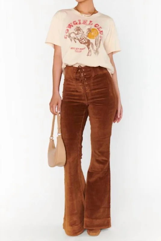 Fashion Sale Saddle Up Corduroy Pants In Brown